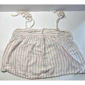 LOFT Pink and White Stripe Pajama tank top (medium)
